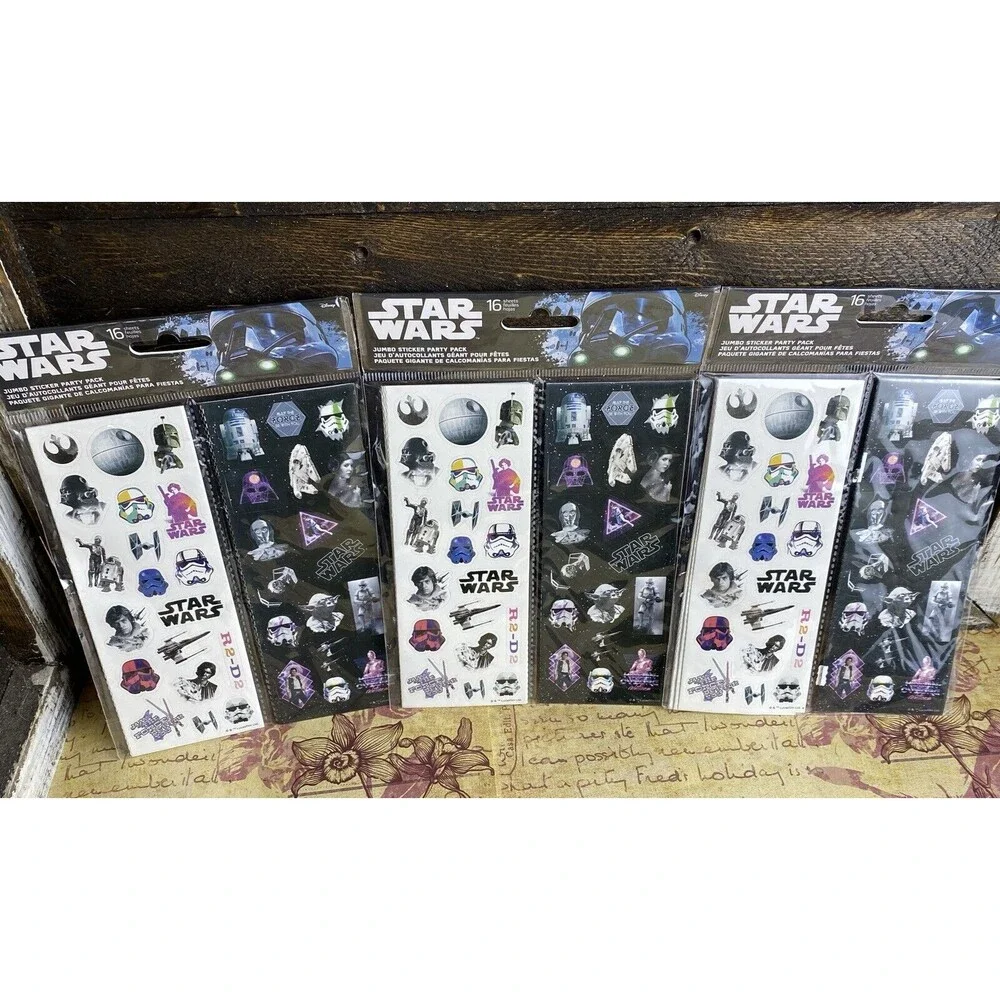 Lot Of 3 Pack Star Wars Jumbo Sticker Party Pack 2016 Sandylion Stickers
